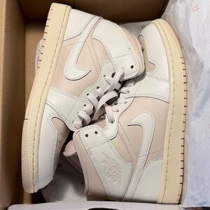 Jordan Women’s High-Top Sneakers in White and Cream - NEW IN BOX
